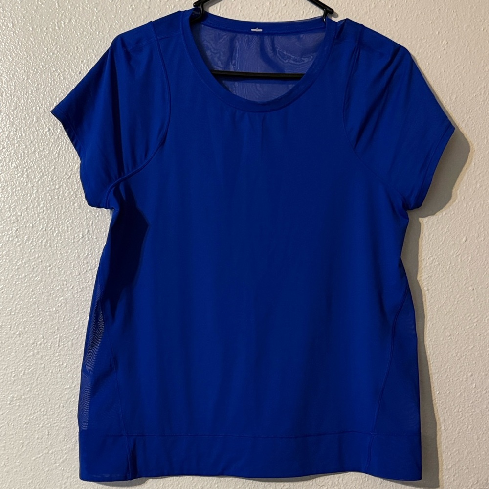 Lululemon Athletica Vibrant Blue Short Sleeve Tee